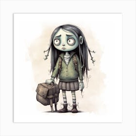 Zombie Girl 1 Art Print