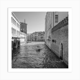 Canals of Venice, Italy | Black And White Photography Art Print Art Print