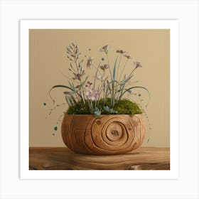 Wooden Planter Art Print