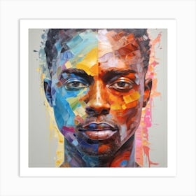 Man'S Face Art Print