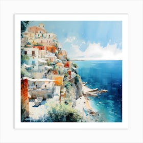 Azure Mediterranean Dreams Art Print