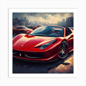 FERRARI 458 Spider 2011 oilpainting Art Print