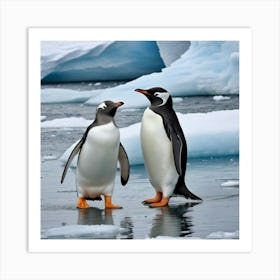 Antarctic Penguins 1 Art Print