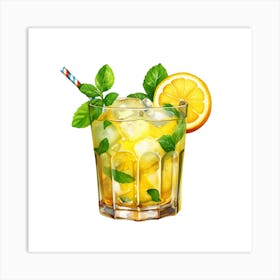 Orange Juice Cocktail 1 Art Print