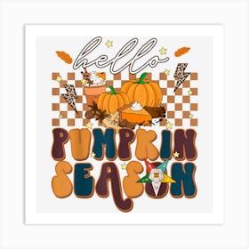 Oes Hello Fall Pumpkin Season Of The Eastern Star Halloween Art Print