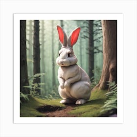 Rabbit In The Woods 4 Art Print