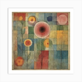 Blossoming, Paul Klee Botanical Abstract Art Print Art Print