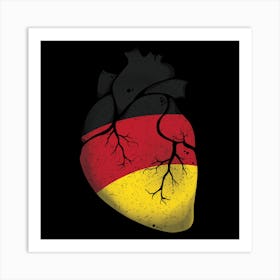 German Heart Flag Art Print