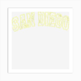 San Diego Classic Vintage I California State Gift Art Print