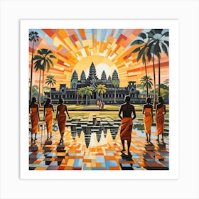 Angkor Wat At Sunrise Art Print