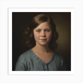 Portrait Of A Young Girl 3 Art Print