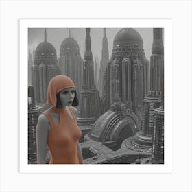 Futuristic Cityscape Art Print