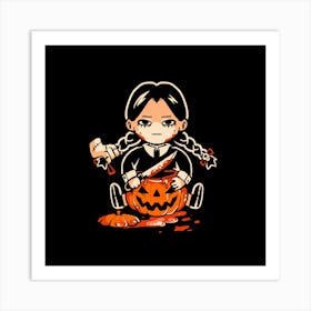 Pumpkin Death Trap - Dark Funny Goth Girl Halloween Gift 1 Art Print