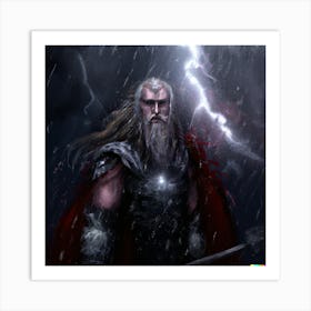 Dark God of Thunder Art Print