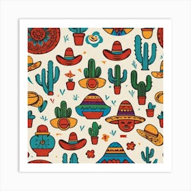 Mexican Pattern 19 Art Print