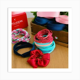 Foldover Elastic Hair Ties Boutique Product Photo Art Print