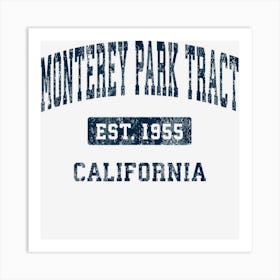 Monterey Park Tract California Ca Vintage Athletic Sports De Art Print