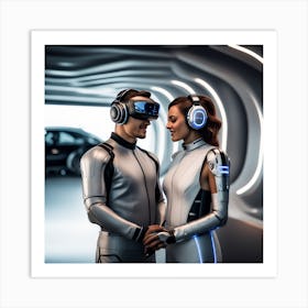 Futuristic Couple 157 Art Print