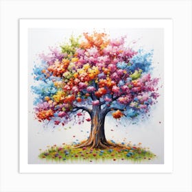 Colorful Tree Art Print