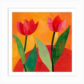 Red Tulips 19 Art Print