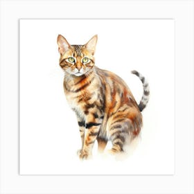 Bengal Rosetted Cat Portrait 1 Art Print