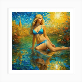 Girl In A Bikini igg Art Print