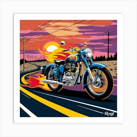 Royal Enfield Classic Art Print