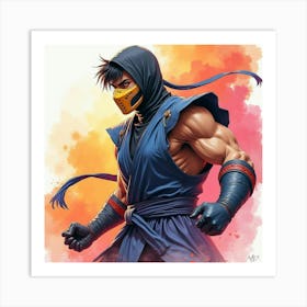 Mortal Kombat Ninja Fighter Concept Art (25) Art Print