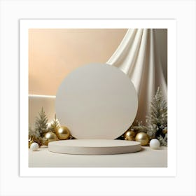 White Christmas Table 6 Art Print