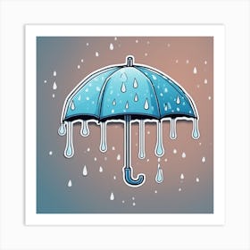 Umbrella Rain Art Print