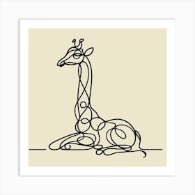 Giraffe Picasso style Art Print