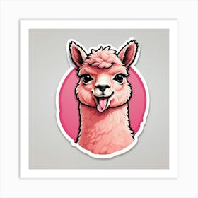 Llama Sticker 2 Art Print
