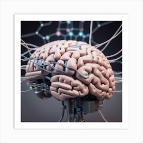 Brain With Wires 8 Art Print