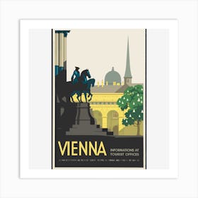 Vintage Travel Poster Vienna Art Print