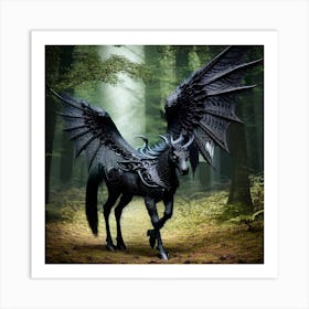 Eagle In The Forest Art Print