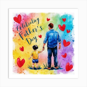 Feliz dia dos Pais typographic Happy fathers day for brazilian portuguese language greeting card postcard and congratulation fathers day dad,daddy,father,fathers day,dad,pai,family illustration wall art, clop art 11 Art Print