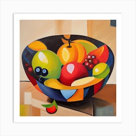 Abstract Fruit Bowl Modern Art Art Print
