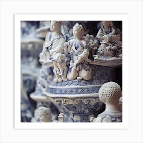 Blue And White Vases 1 Art Print