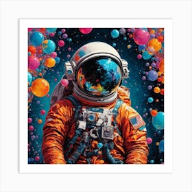 Astronaut In Space Art Print