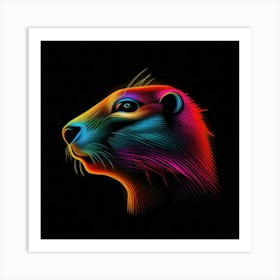 Beaver Head Art Print