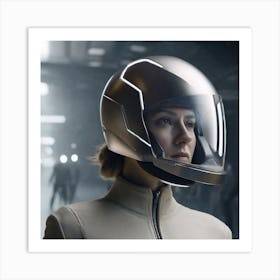 Futuristic Helmet 3 Art Print