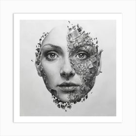 Woman'S Face Art Print