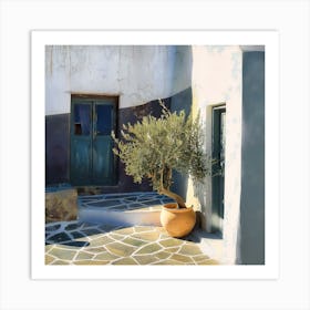 Olive Tree With A Door (I) Art Print