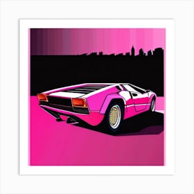 Pink Lamborghini 2 Art Print