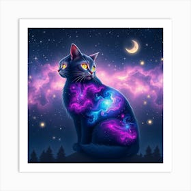 Galaxy Cat 2 Art Print