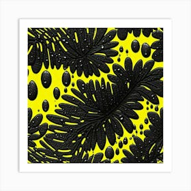 Yellow print Art Print