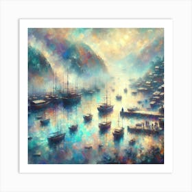 Shanghai Harbor Art Print