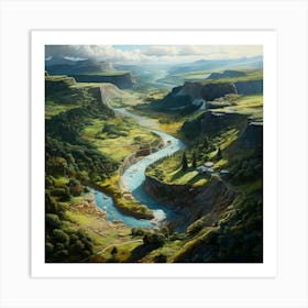 Valley Of The River Art Print