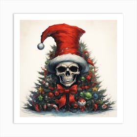 Merry Christmas! Christmas skeleton 17 Art Print