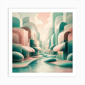 Futuristic City 26 Art Print